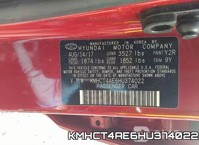 KMHCT4AE6HU374022 фото 10