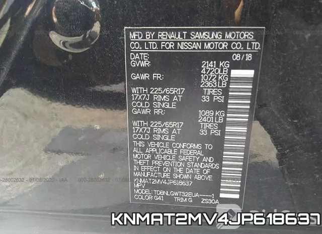 KNMAT2MV4JP618637 фото 10