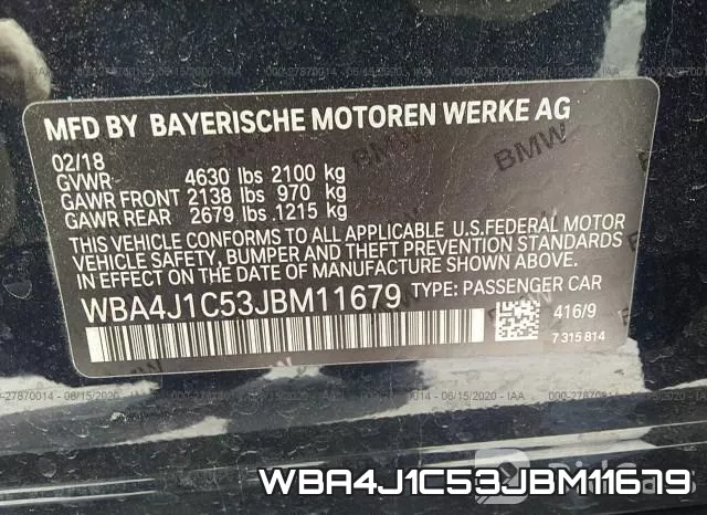 WBA4J1C53JBM11679 фото 10