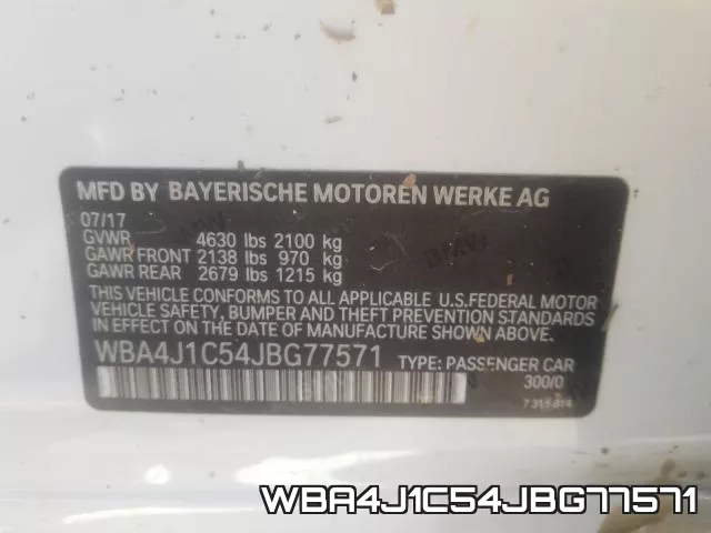 WBA4J1C54JBG77571 фото 2