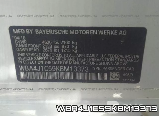WBA4J1C59KBM13373 фото 10