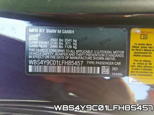 WBS4Y9C01LFH85457 фото 2