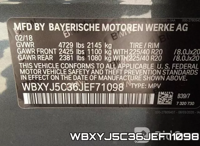 WBXYJ5C36JEF71098 фото 10