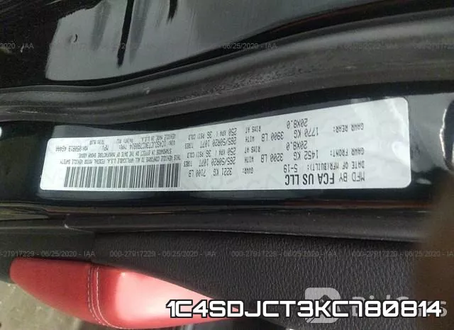 1C4SDJCT3KC780814 фото 10