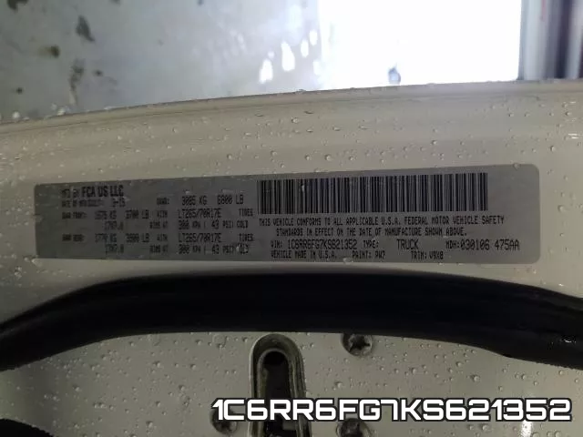 1C6RR6FG7KS621352 фото 2