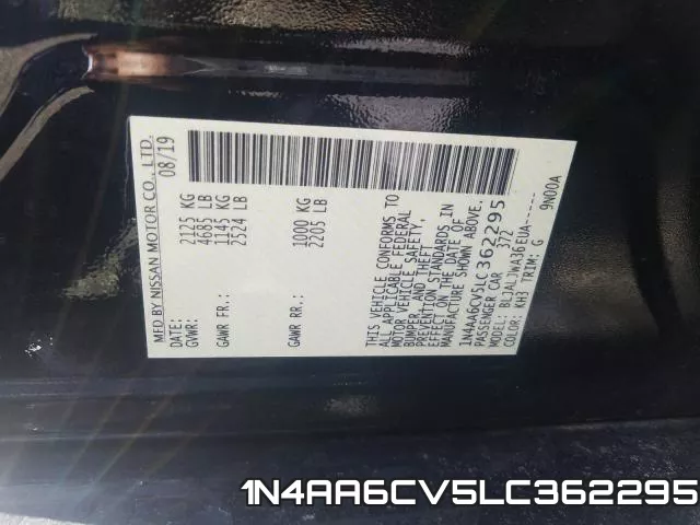1N4AA6CV5LC362295 фото 2