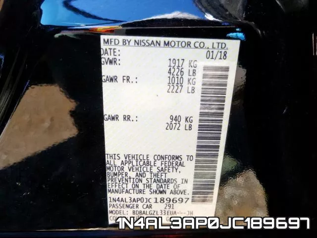 1N4AL3AP0JC189697 фото 2