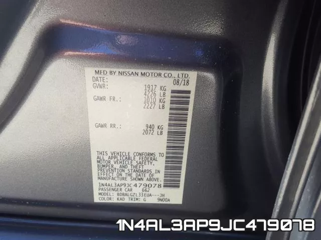 1N4AL3AP9JC479078 фото 2
