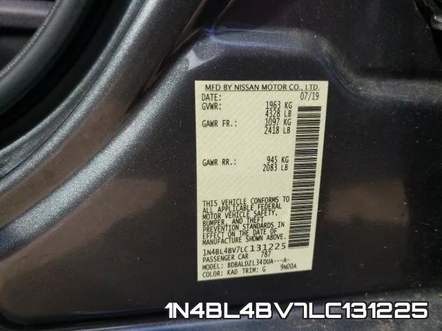 1N4BL4BV7LC131225 фото 2