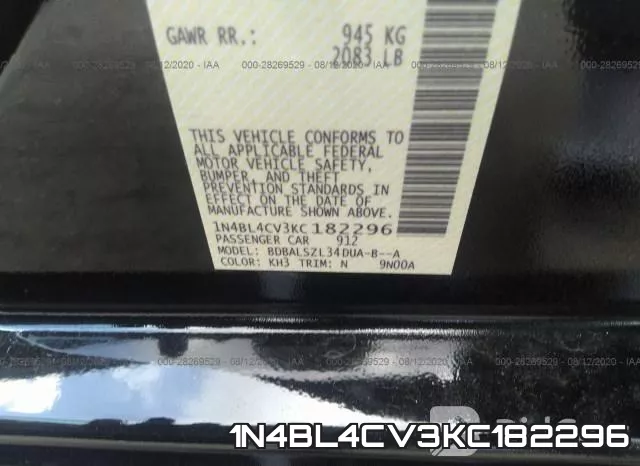 1N4BL4CV3KC182296 фото 10