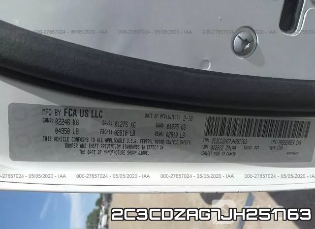 2C3CDZAG7JH251763 фото 10