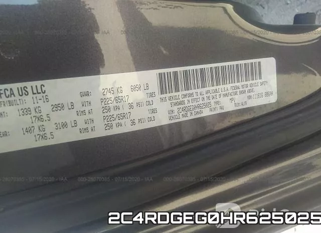 2C4RDGEG0HR625025 фото 10