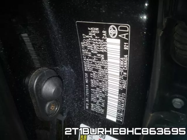 2T1BURHE8HC863695 фото 2