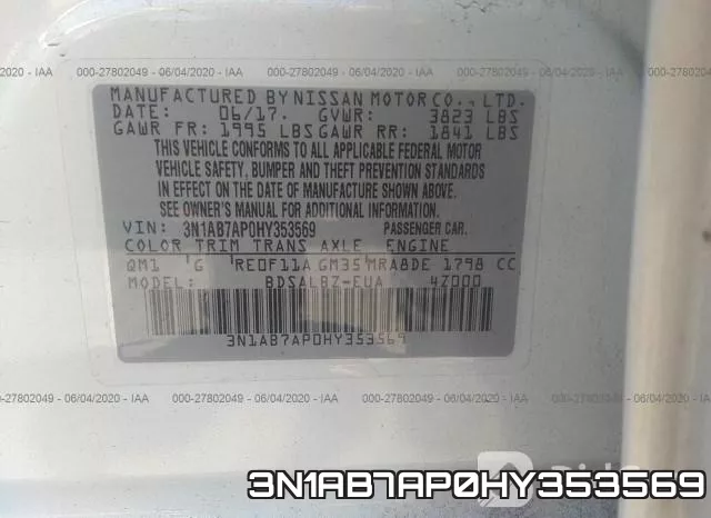 3N1AB7AP0HY353569 фото 10