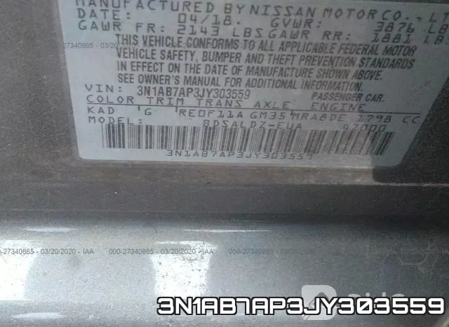 3N1AB7AP3JY303559 фото 10