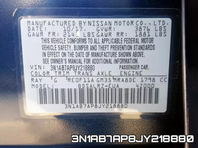 3N1AB7AP8JY218880 фото 2