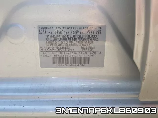 3N1CN7AP6KL860903 фото 2