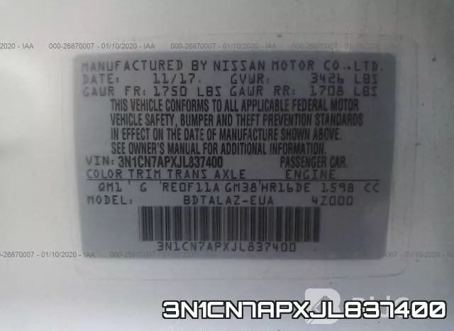 3N1CN7APXJL837400 фото 10