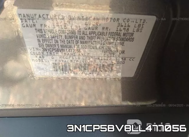 3N1CP5BV8LL477056 фото 10