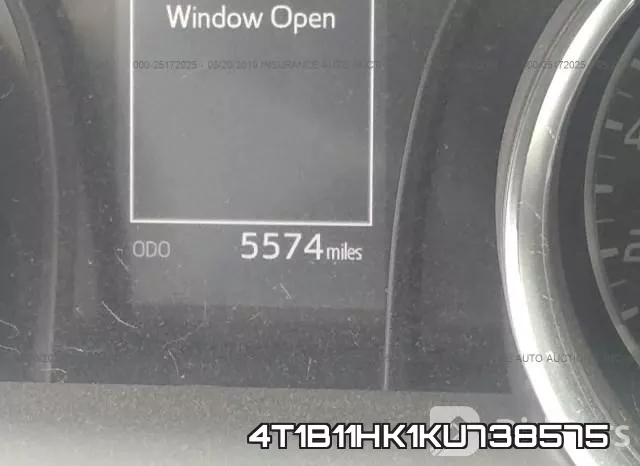 4T1B11HK1KU738575 фото 8
