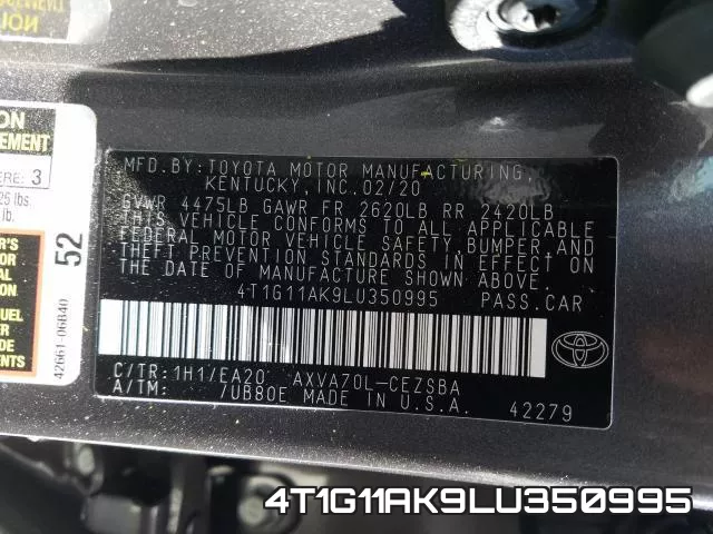 4T1G11AK9LU350995 фото 2