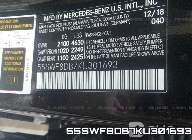 55SWF8DB7KU301693 фото 10