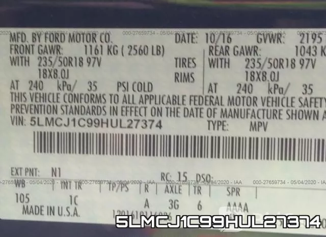 5LMCJ1C99HUL27374 фото 10