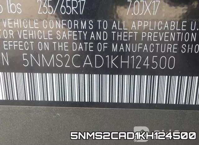 5NMS2CAD1KH124500 фото 10