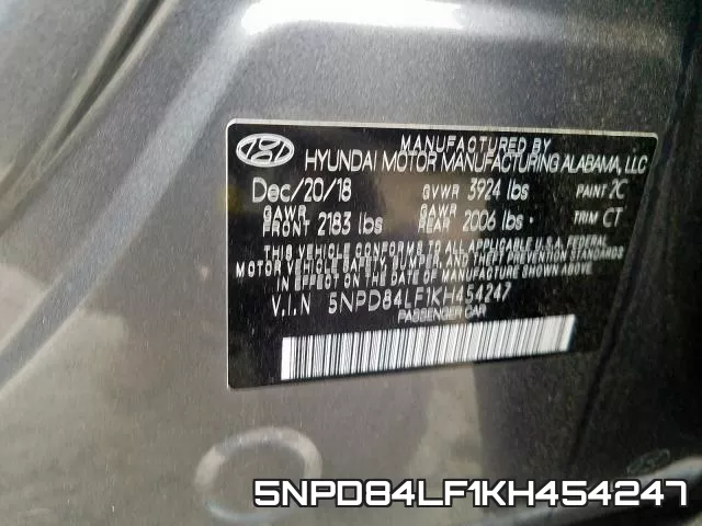 5NPD84LF1KH454247 фото 2