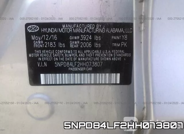 5NPD84LF2HH073807 фото 10