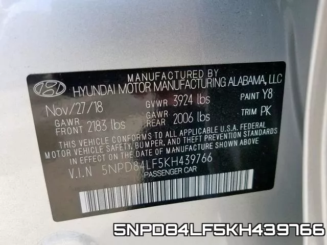 5NPD84LF5KH439766 фото 2