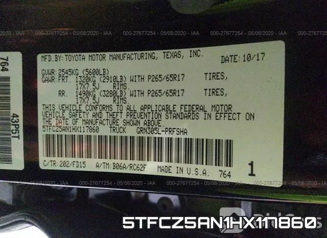 5TFCZ5AN1HX117860 фото 10