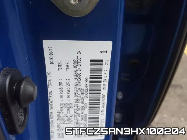 5TFCZ5AN3HX100204 фото 2