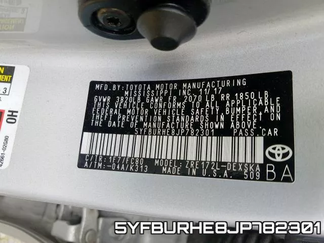 5YFBURHE8JP782301 фото 2