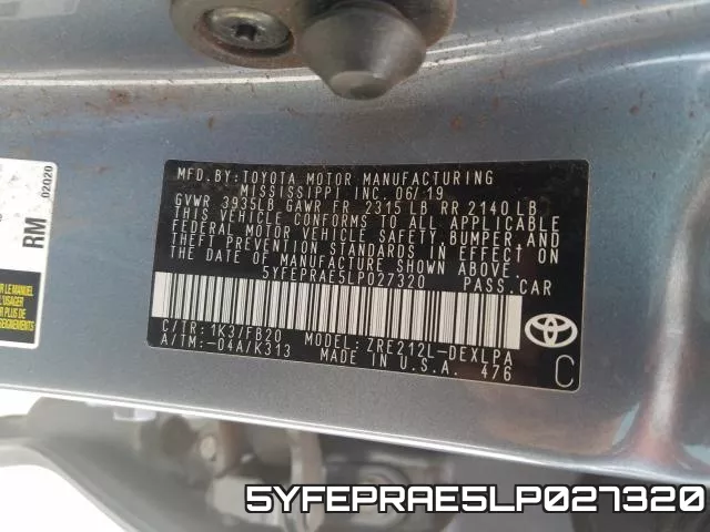5YFEPRAE5LP027320 фото 2