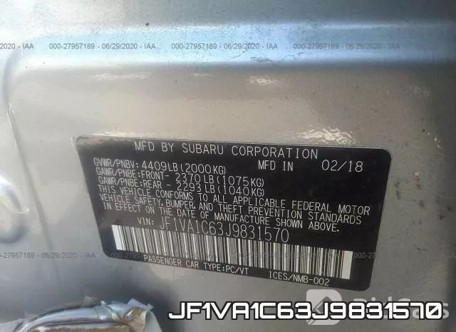JF1VA1C63J9831570 фото 10