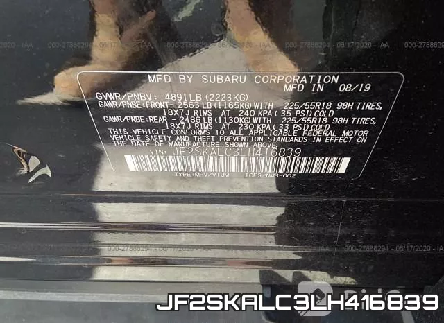 JF2SKALC3LH416839 фото 10