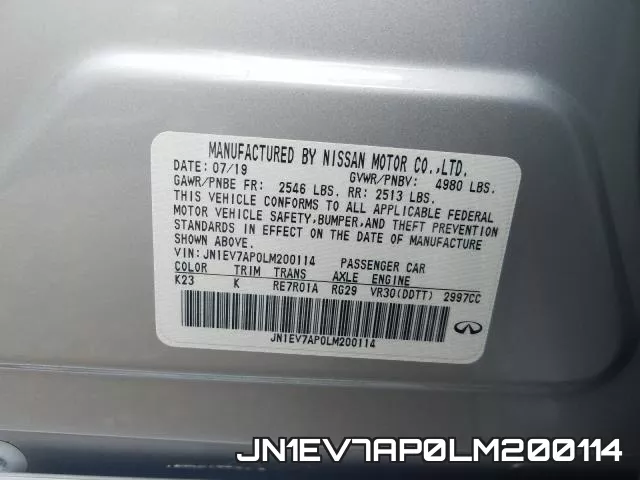 JN1EV7AP0LM200114 фото 2