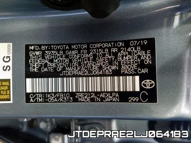JTDEPRAE2LJ064183 фото 2