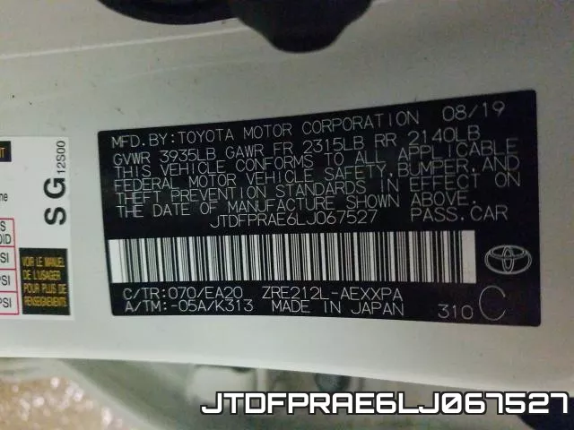 JTDFPRAE6LJ067527 фото 2