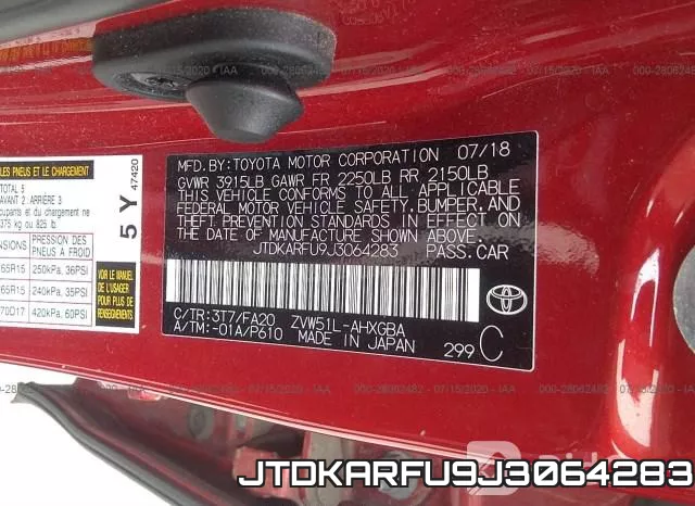 JTDKARFU9J3064283 фото 10