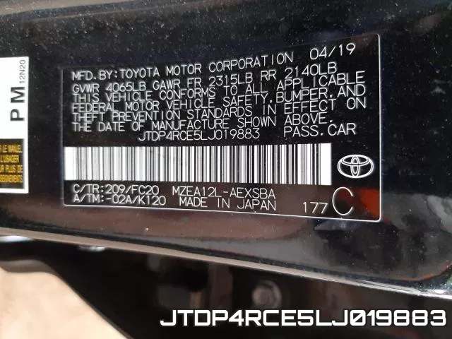 JTDP4RCE5LJ019883 фото 2
