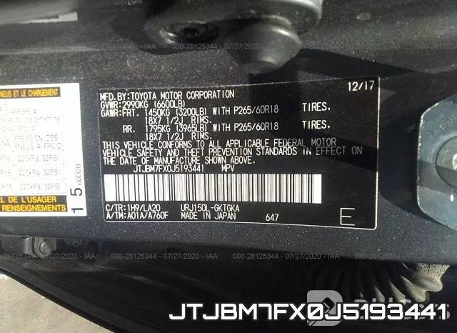 JTJBM7FX0J5193441 фото 10