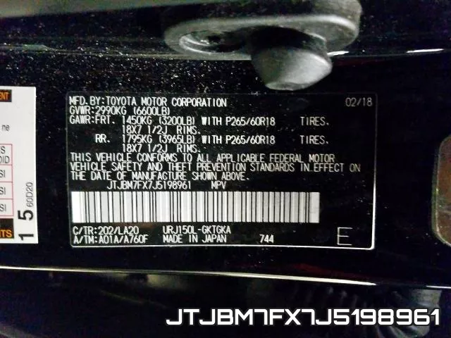 JTJBM7FX7J5198961 фото 2