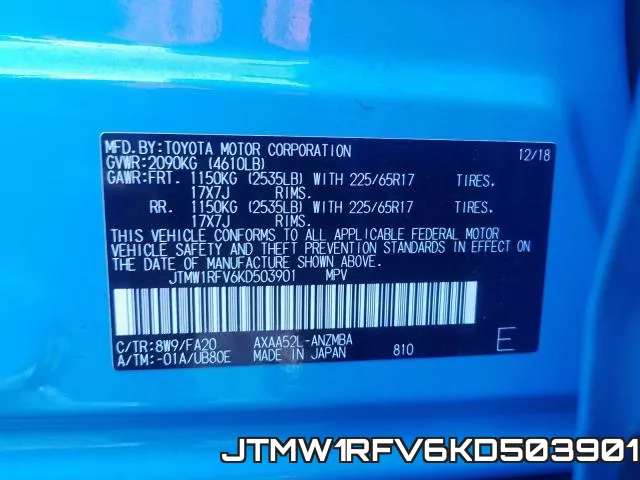 JTMW1RFV6KD503901 фото 2