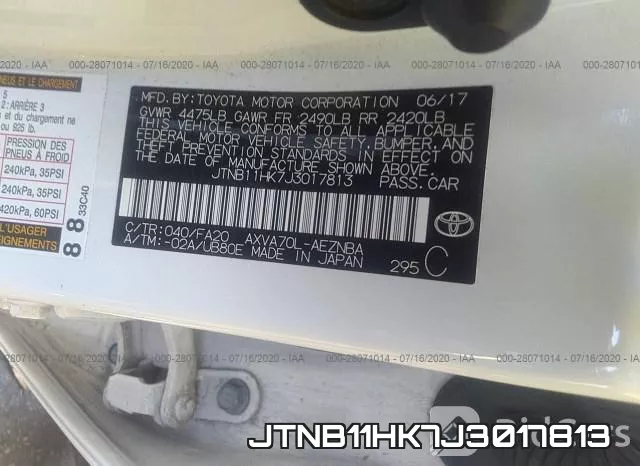 JTNB11HK7J3017813 фото 10