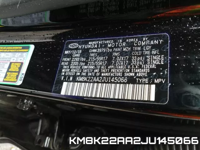 KM8K22AA2JU145066 фото 2