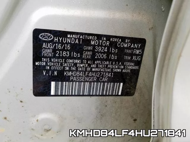 KMHD84LF4HU271841 фото 2