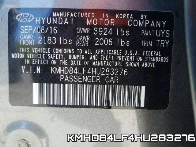 KMHD84LF4HU283276 фото 2