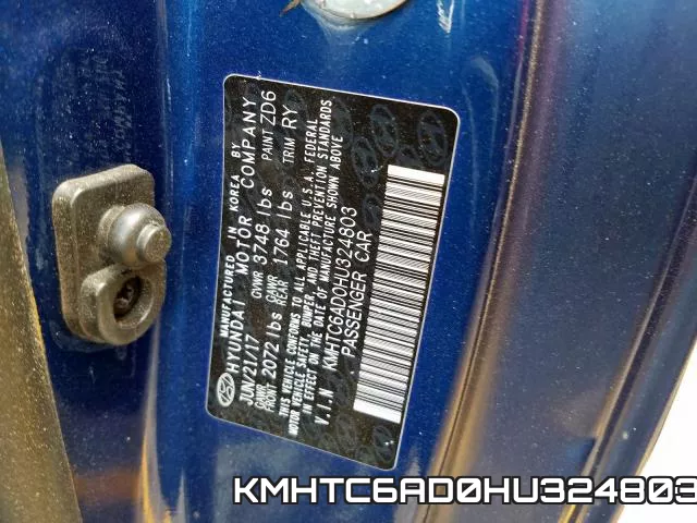 KMHTC6AD0HU324803 фото 2